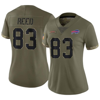 Limited Andre Reed Women's Buffalo Bills 2022 Salute To Service Jersey - Olive